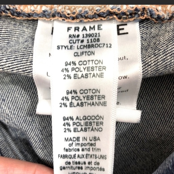 FRAME DENIM Le Crop Mini Boot Reverse Overlock Bottom, 27 - Picture 7 of 7